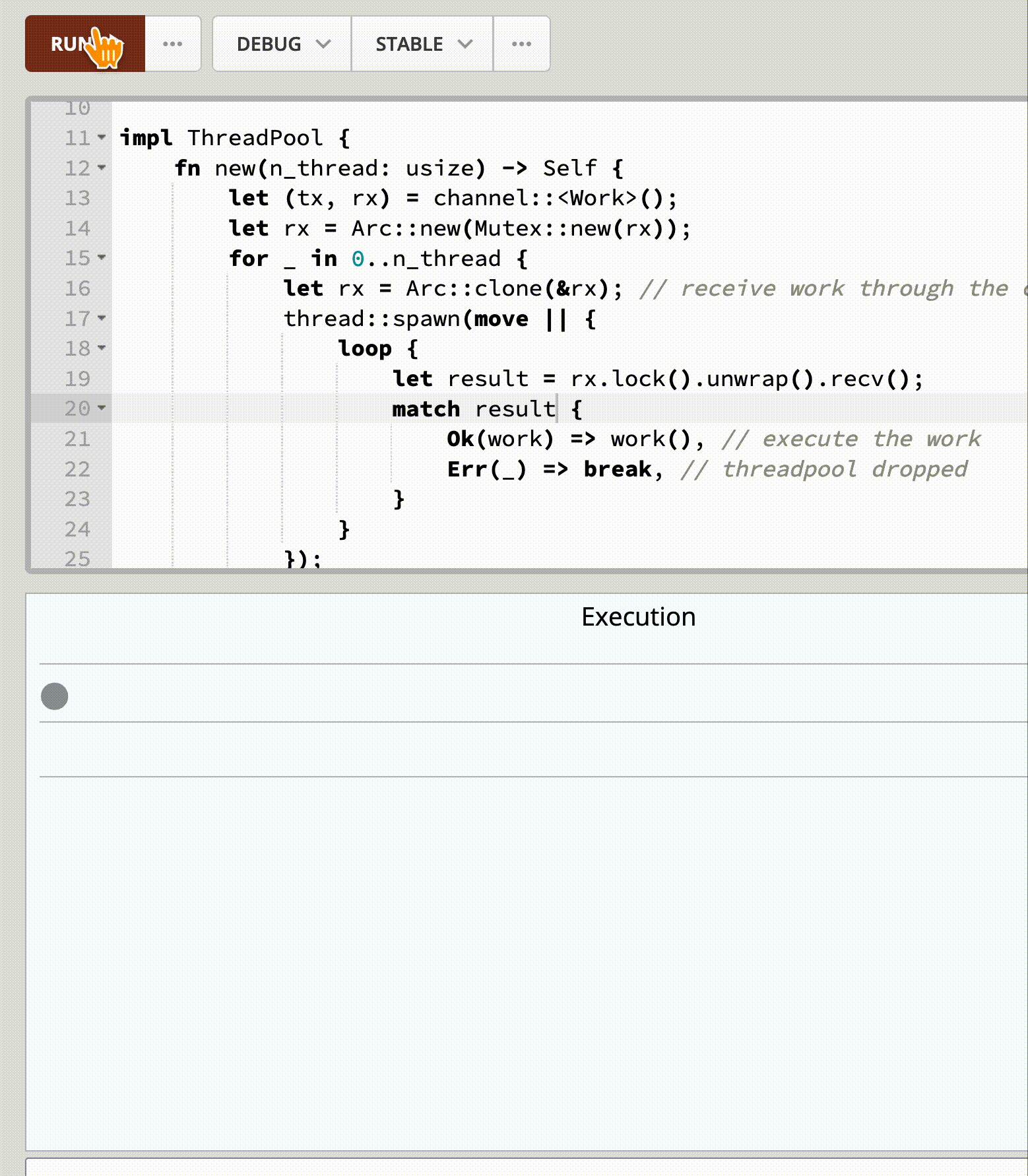 ThreadPool correctly runs work in parallel